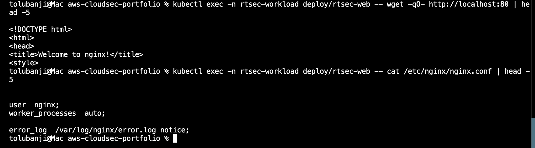 Baseline positive test: nginx returns HTML and config files read without issue